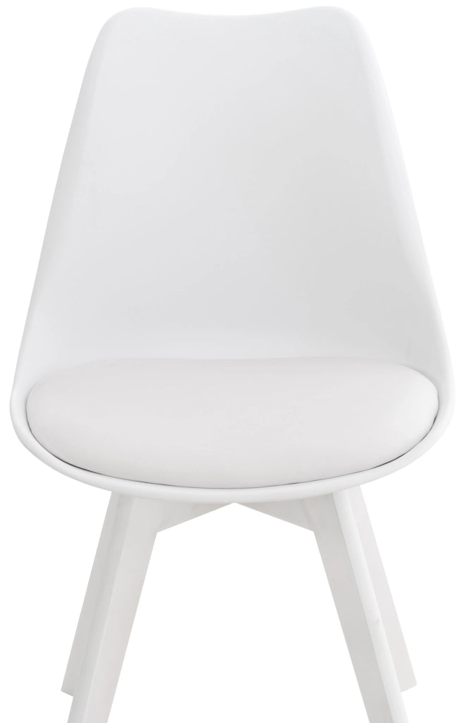 Set 4 Sedie Pranzo Linares bianco/bianco,Plastica