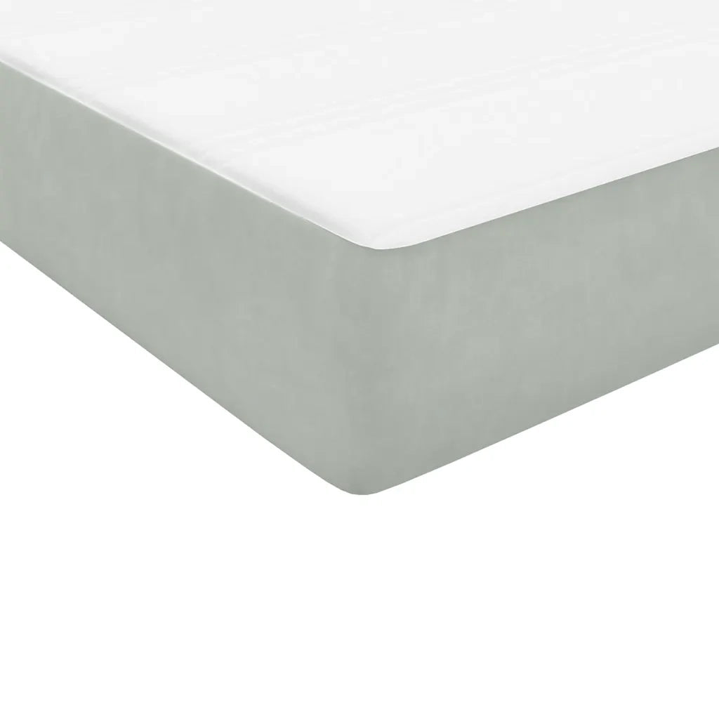 vidaXL Giroletto a Molle con Materasso Grigio Chiaro 80x220 cm Velluto