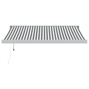 Tenda Retrattile Antracite e Bianca 3,5x2,5m Tessuto/Alluminio 3216134