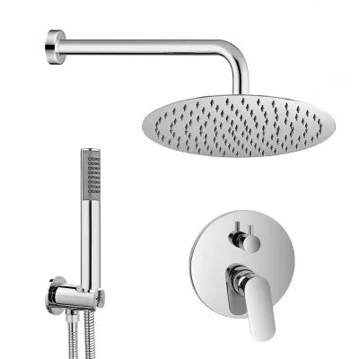 Set doccia braccio 40 cm + soffione 20 cm + miscelatore e kit doccia Kreo