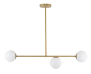 Plafoniera minimal oro 3 sfere vetro G9 Gama Sigma
