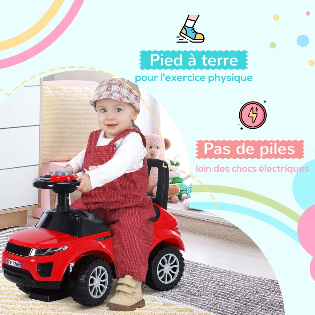 Portagiochi per Bambini con Klaxon e Contenitore ¨C Zephmum ¨C Rosso