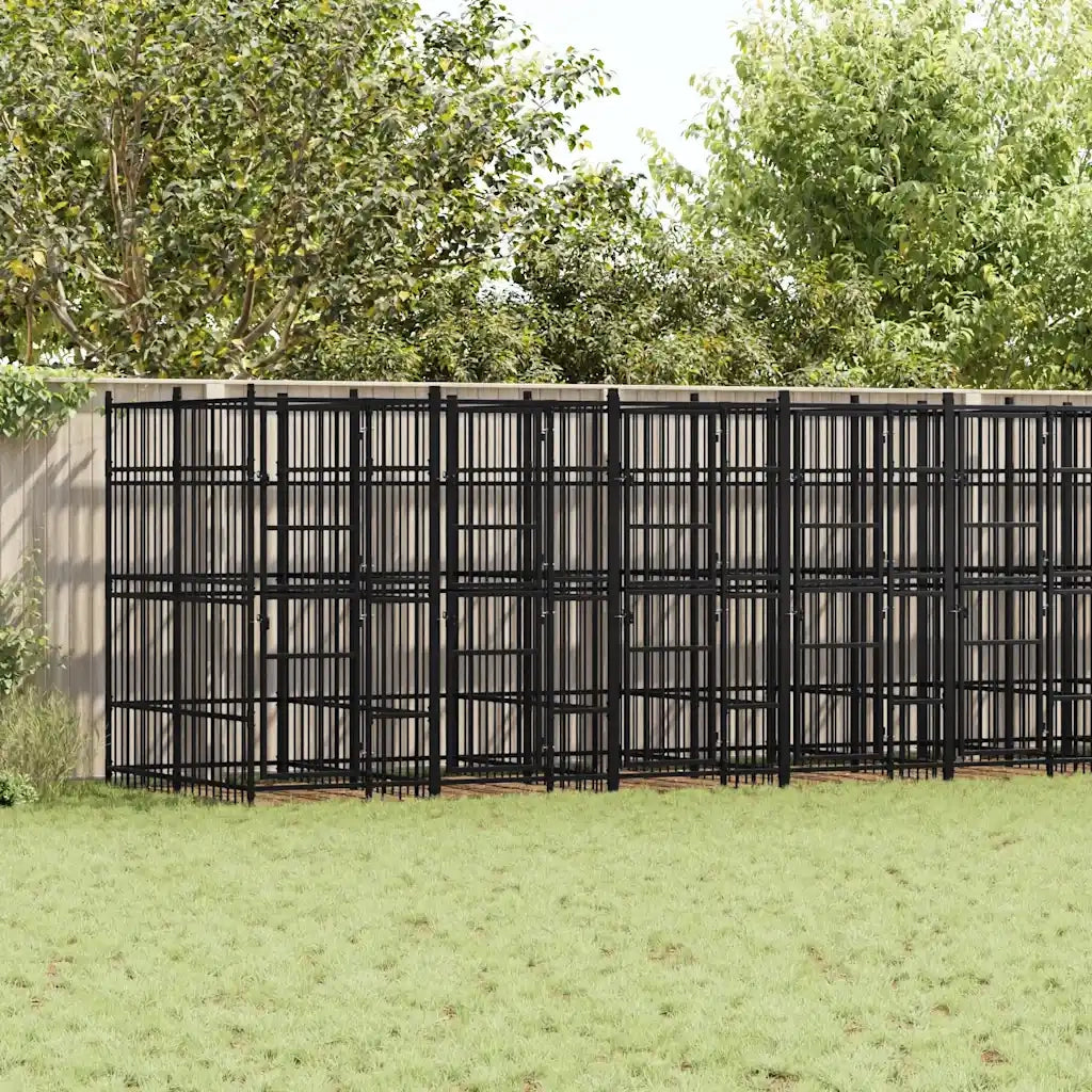 Gabbia per Cani da Esterno in Acciaio 16,59 m² 3097944