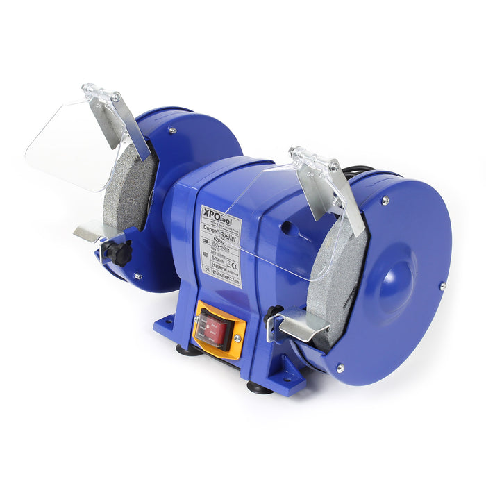 Smerigliatrice doppia 250W Ø mole 150mm Con mola a grana grossa e mola a grana fine