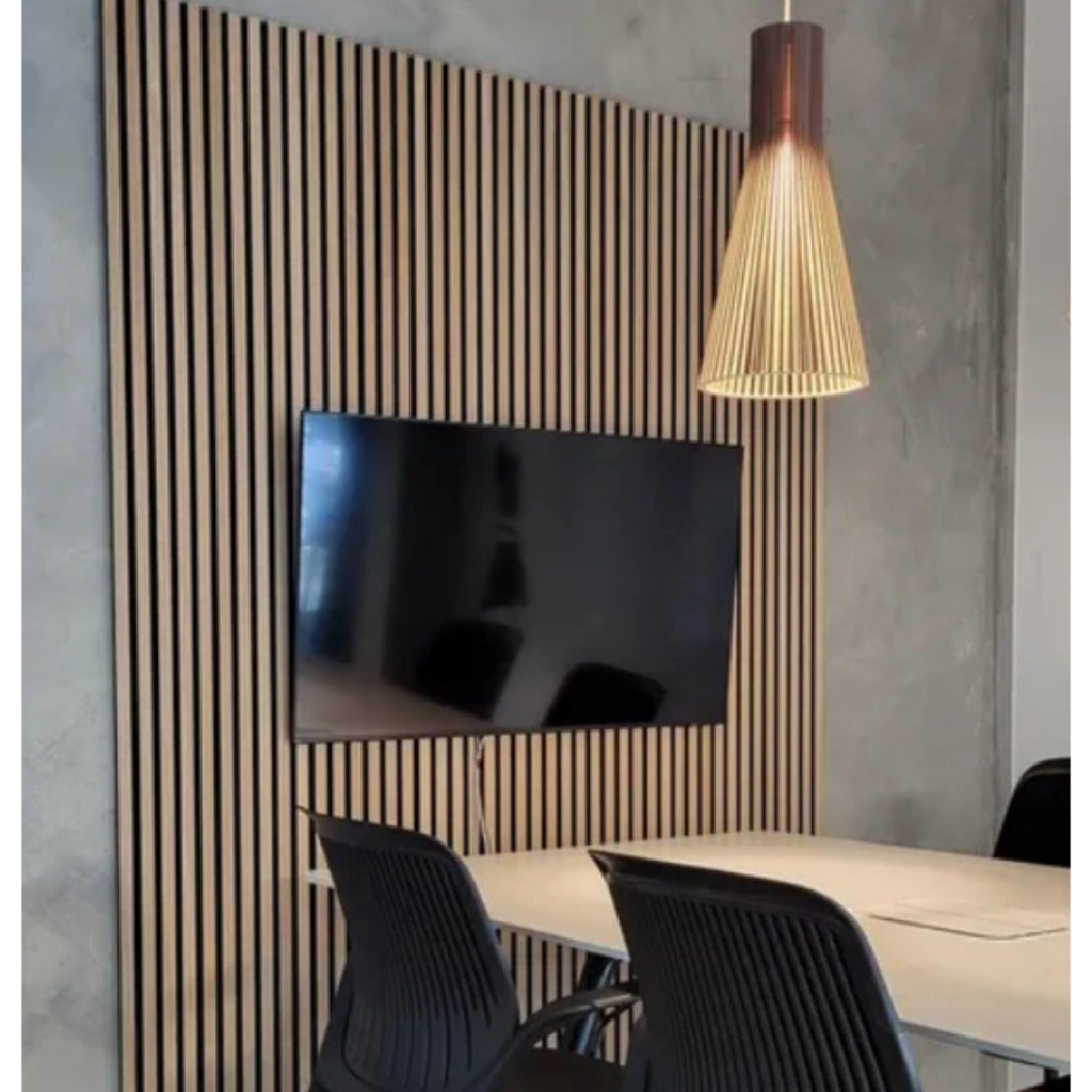 Pannelli Acustici Fonoassorbenti 4pz 60x60cm Decorativi Moderno Rovere Teak 3D