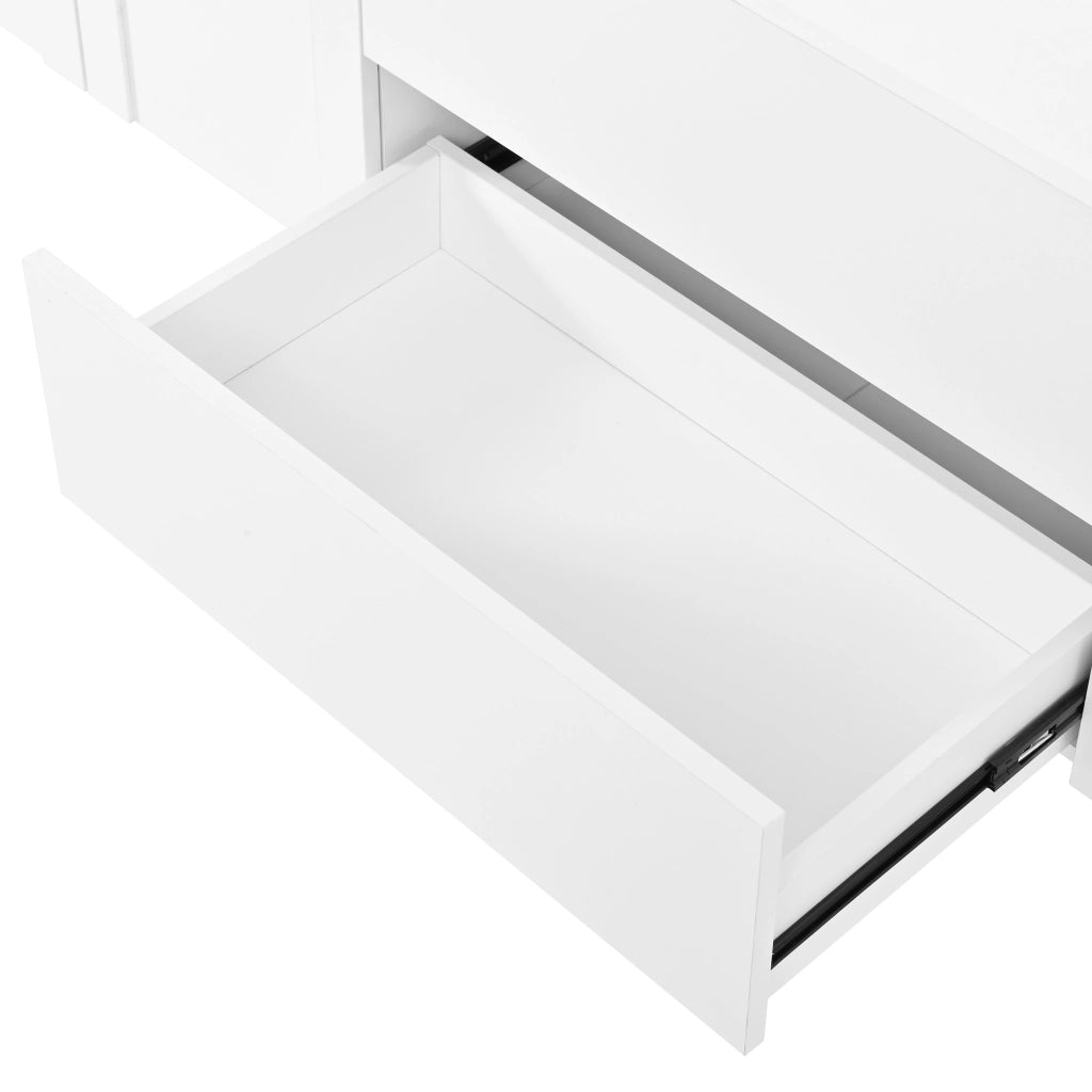 MOBILE TV 180x40x48 cm Bianco con 4 ante e 2 cassetti