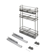 TitaneMax portabottiglie laterale estraibile con chiusura soft, modulo 150 mm, Acciaio, Grigio antracite