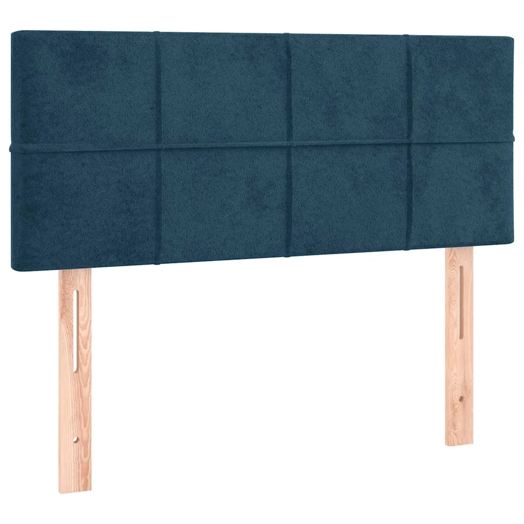 Giroletto a Molle con Materasso Blu Scuro 100x200 cm in Velluto