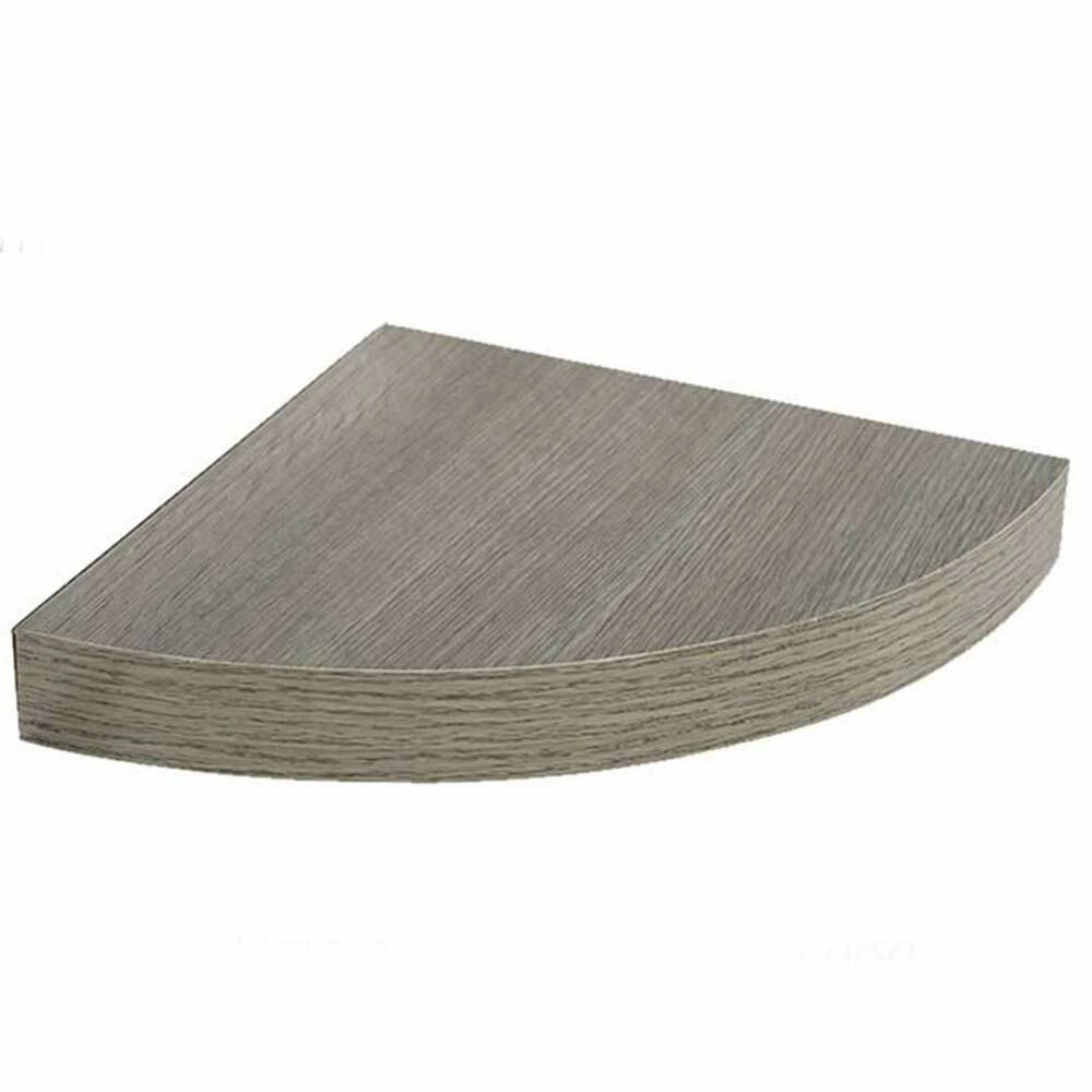 Trade Shop - Mensola Parete Angolare Scaffale Ripiano Ad Angolo In Legno Mdf Olmo 24 X 4 Cm -