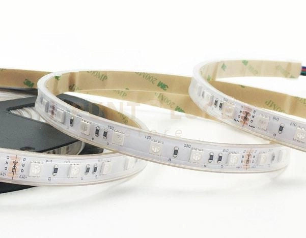STRIP LED 5050 DC24V IN KAPTON E SILICONE 60 LED PER MT 14,4W PER MT RGB IP67 500cm