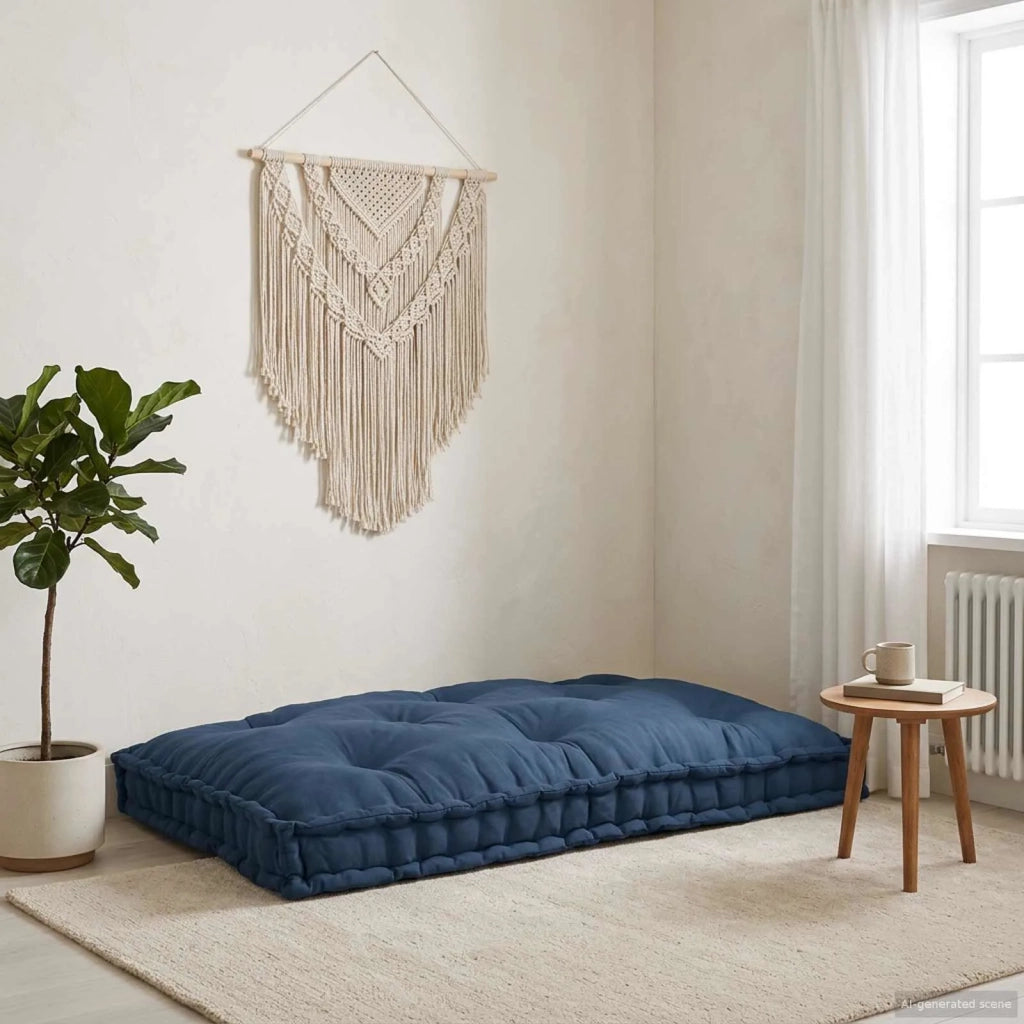 Cuscino per sedie | Cuscino per Divano Pallet Indaco 120 x 80 x 12 cm Tessuto
