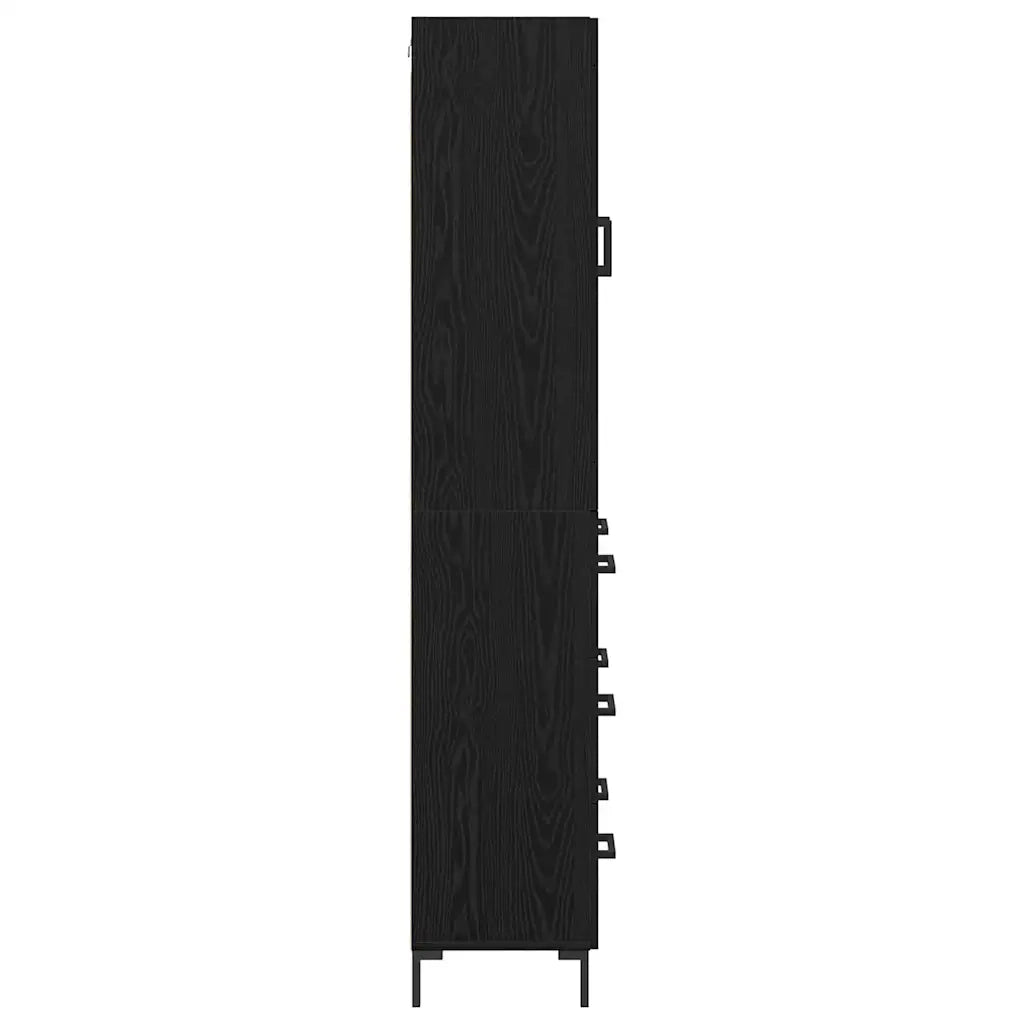 Credenza con cassetto 2 pcs Rovere Nero Legno multistrato 3416150