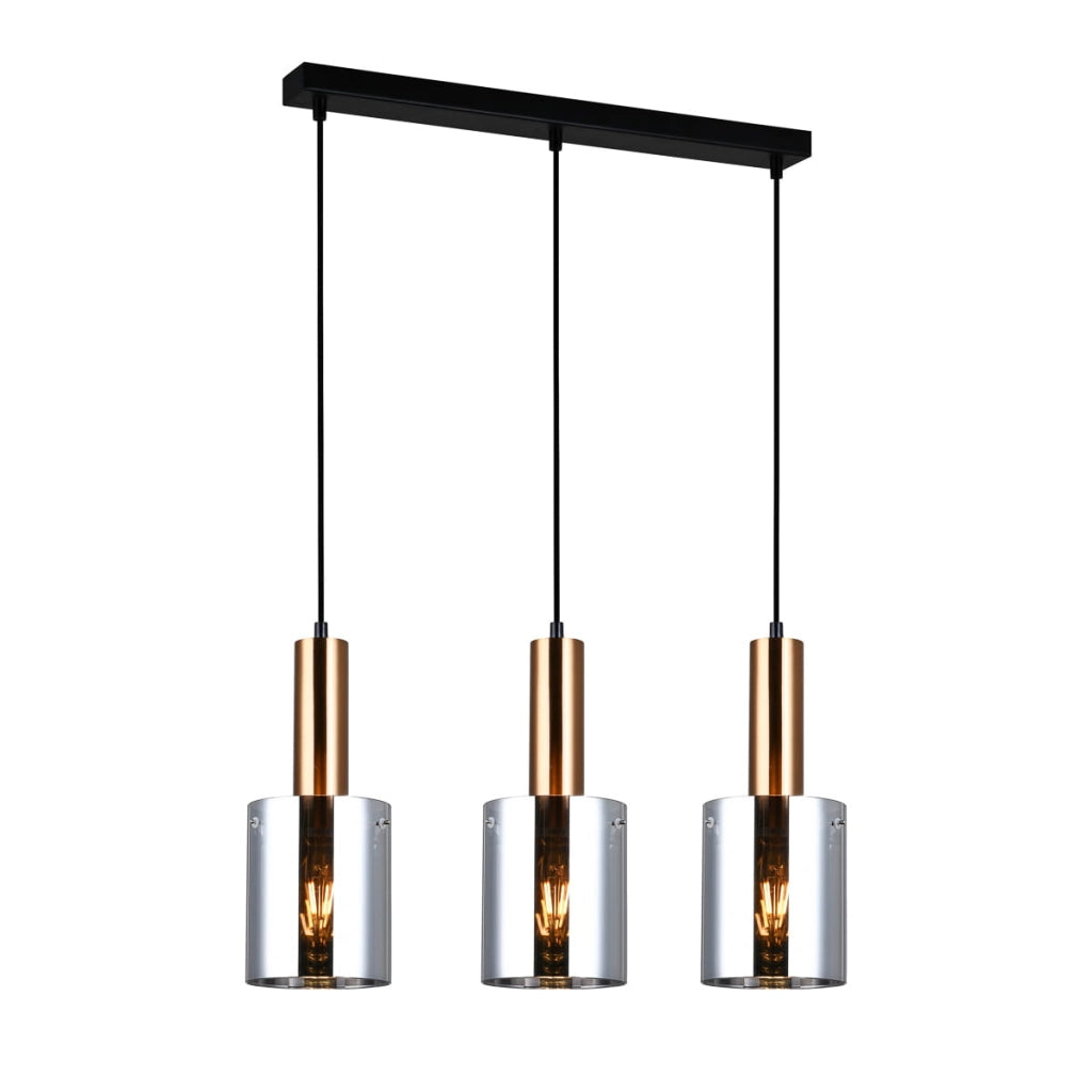 Lampadario Italux Sardo ottone cromo 3 luci E27 dimmerabile