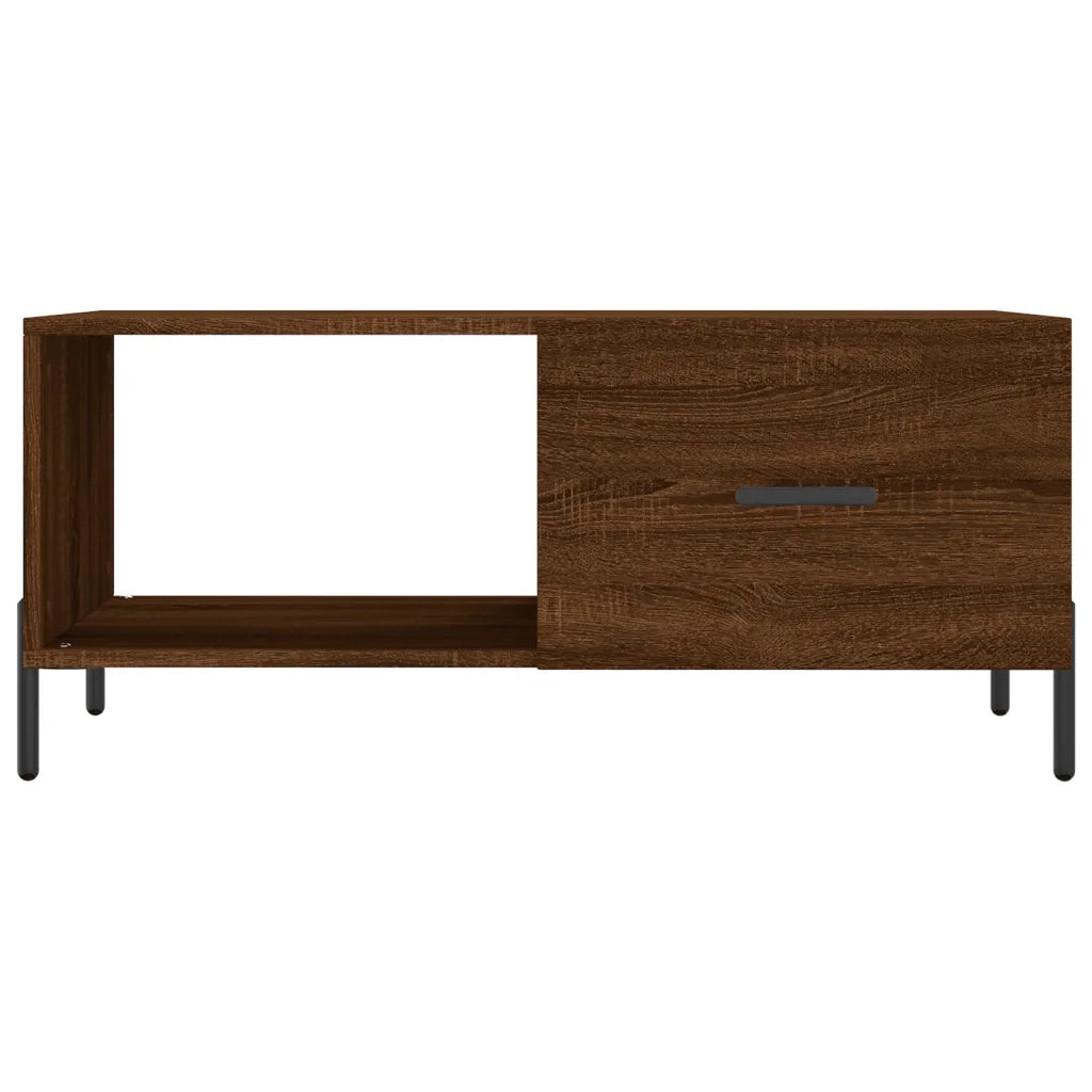 Tavolino da Salotto-Tavolino da soggiorno-Tavolo Rovere Marrone 90x50x40cm Legno Multistrato 506858