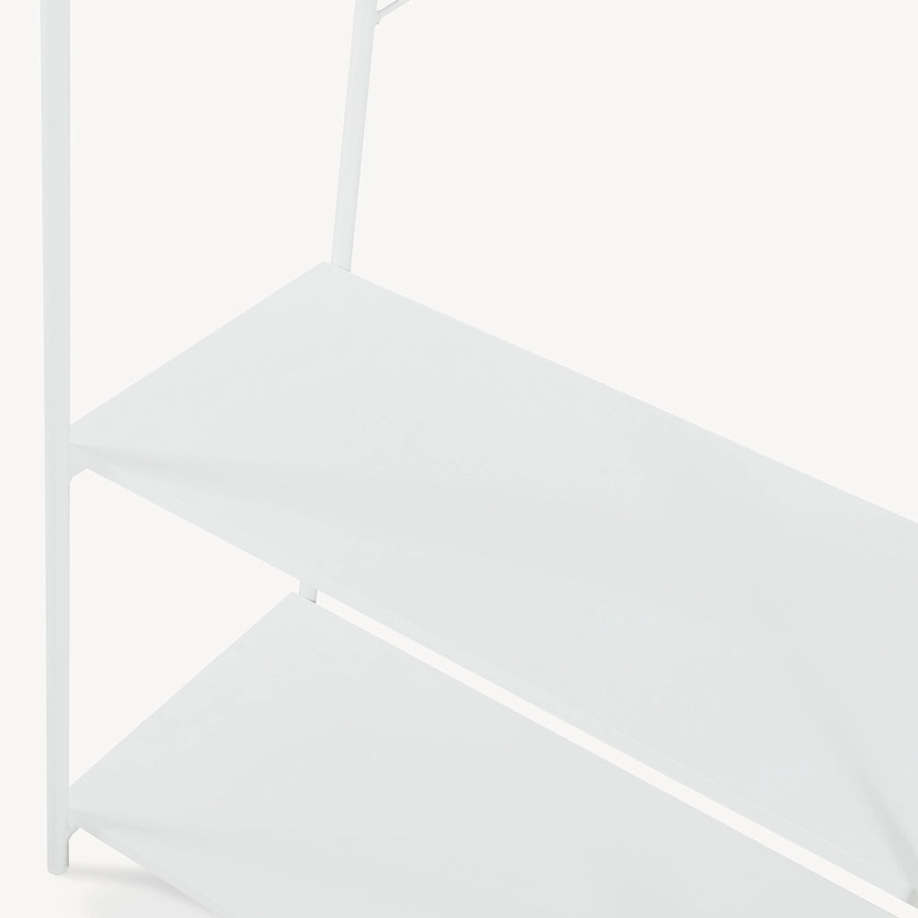 Guardaroba Aperto Verdfjorg con Vano Appendiabiti e 5 Scomparti 200 x 110 x 40 cm - Bianco [en.casa]