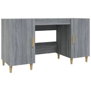 Scrivania Sonoma postazione computer mobile per computer scrivania da studio 140 x 50 x 75 cm legno ingegnerizzato grigio 02_0023958