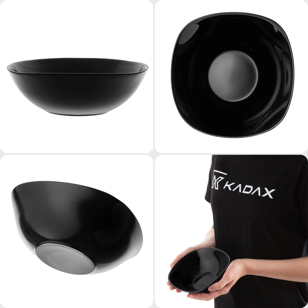 KADAX Salaterka Quadro czarna 15 cm P14373A pakiet