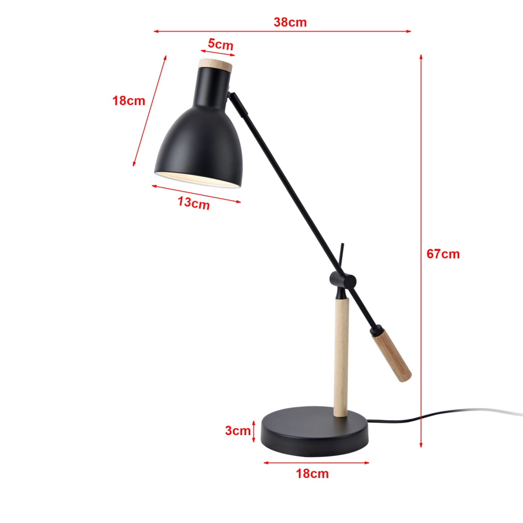Lampada da Tavolo Watford con Stelo Regolabile in Altezza lux.pro