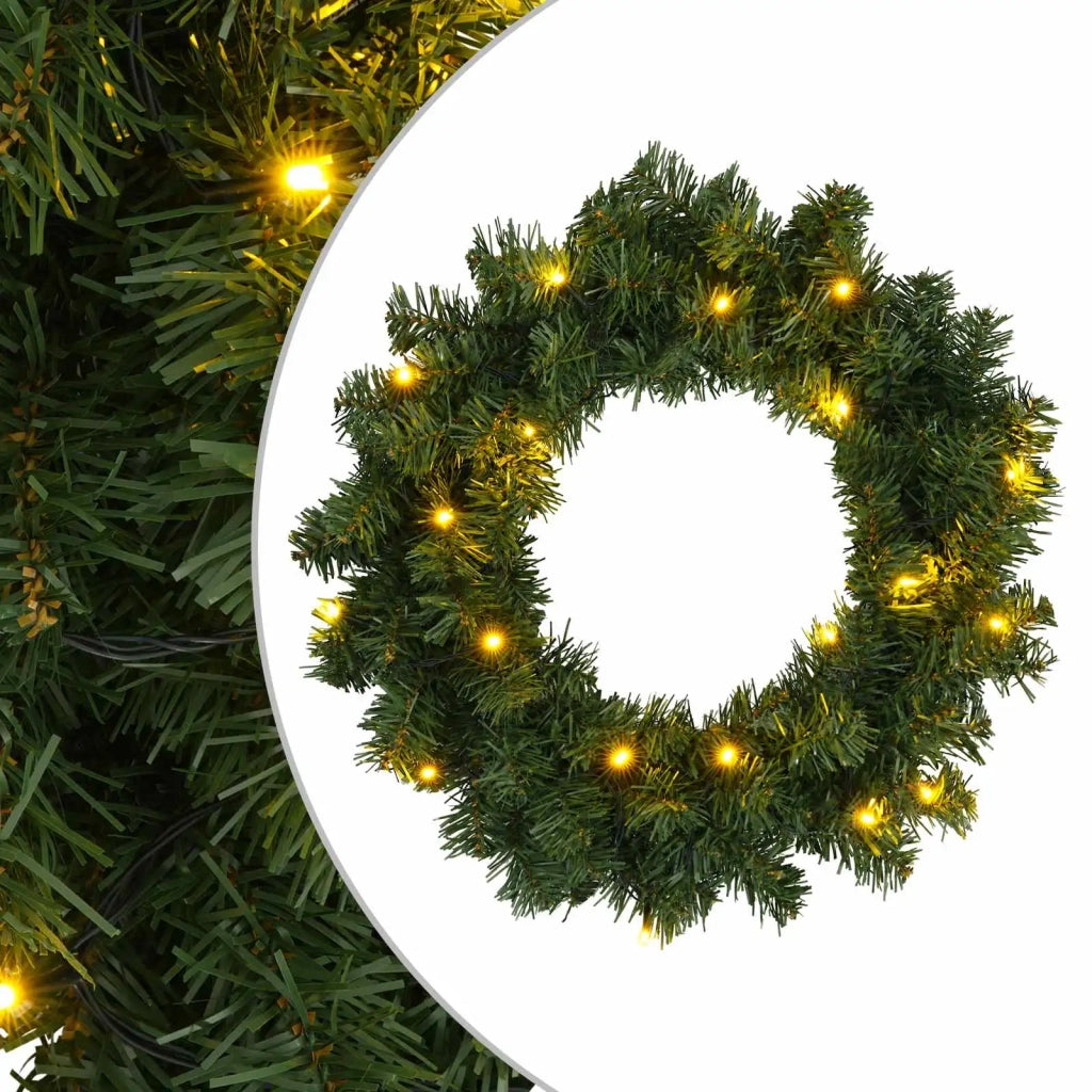 Ghirlanda di Natale Verde Diam. 50 cm PVC 25 LED 42056963