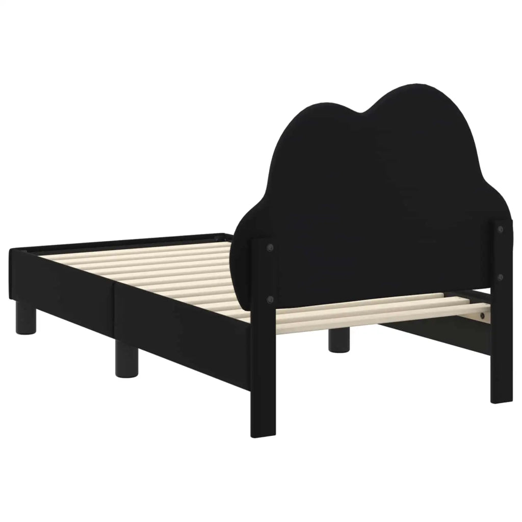 Letto singolo | Letto per adulti | Struttura letto per bambini con testata Nero 70 x 140 cm PU