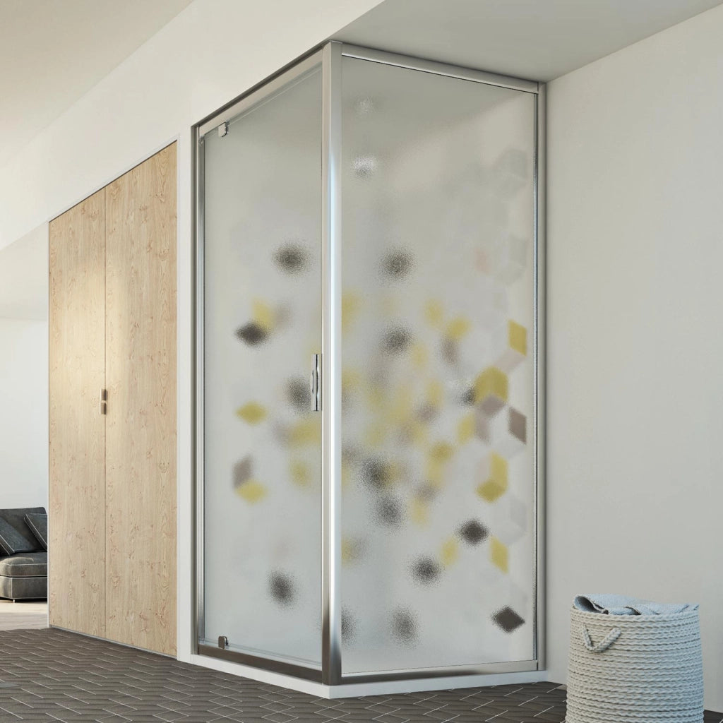 Box Doccia 80x90 AP. 80 CM H198 stampato C mod. Cristal Duo 1 Anta