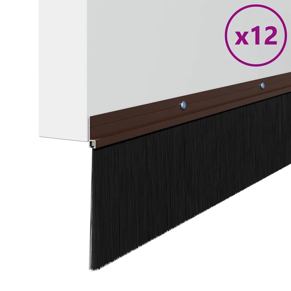 Spazzole per porte a vite 12 pz Marrone 100 cm CFW2946059