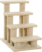 Trappola per cani - Trappola per cani 4 gradini per letto e divano - trappola per animali domestici per cani e gatti - scala a pioli - 63 x 43 x 60 cm - marrone chiaro
