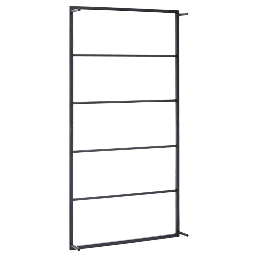 Portasciugamani da bagno 116 cm acciaio nero 02_0001650