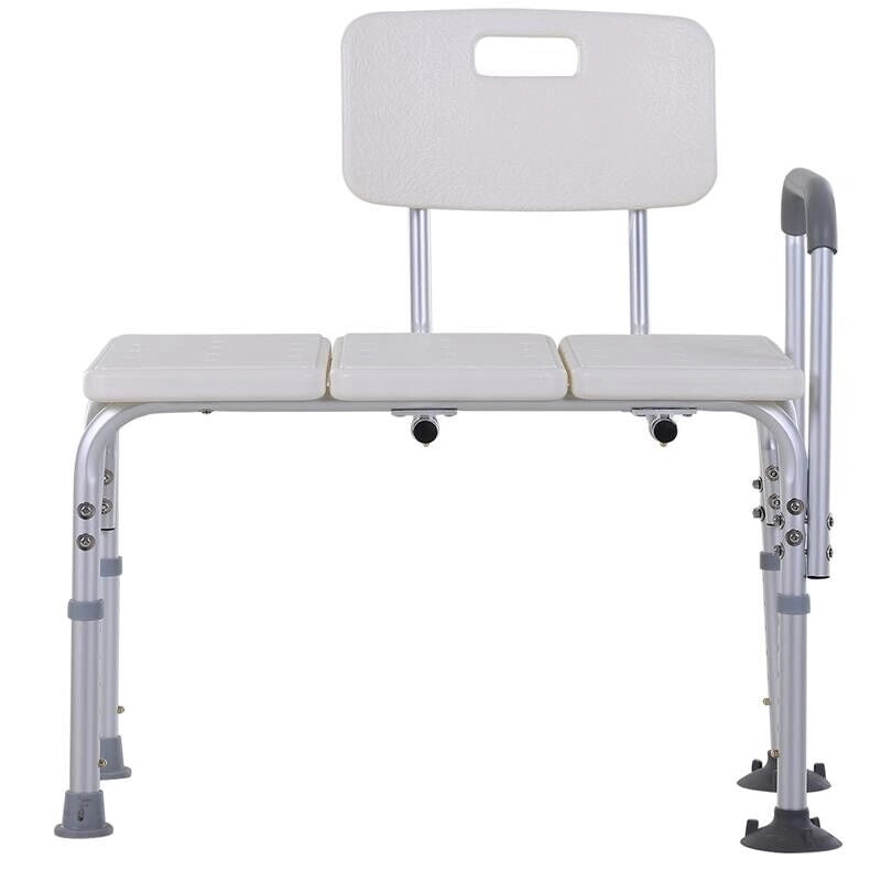 SEDIA PER DOCCIA E VASCA ALTEZZA REGOLABILE 6 LIVELLI ANTISCIVOLO 79X57X80-92CM