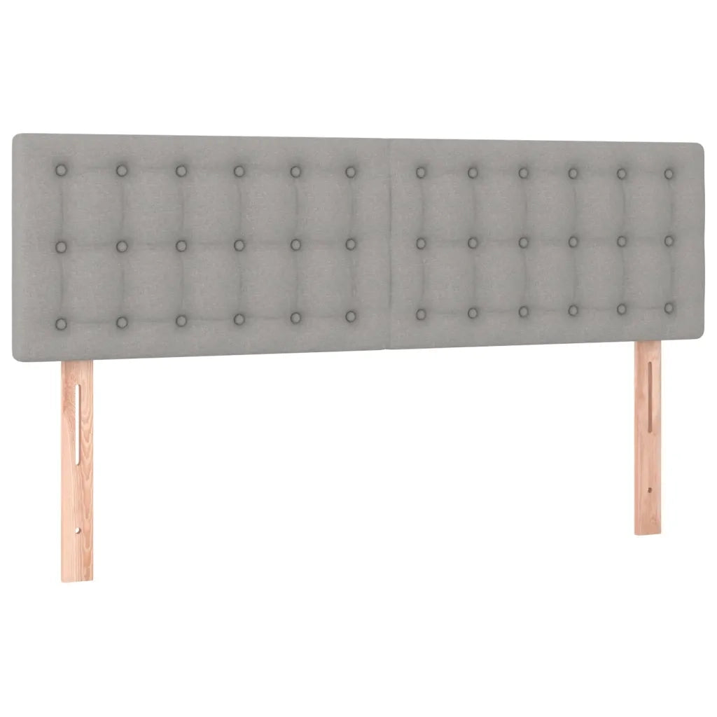 Testiere 2 pz Grigio Chiaro 72x5x78/88 cm in Tessuto