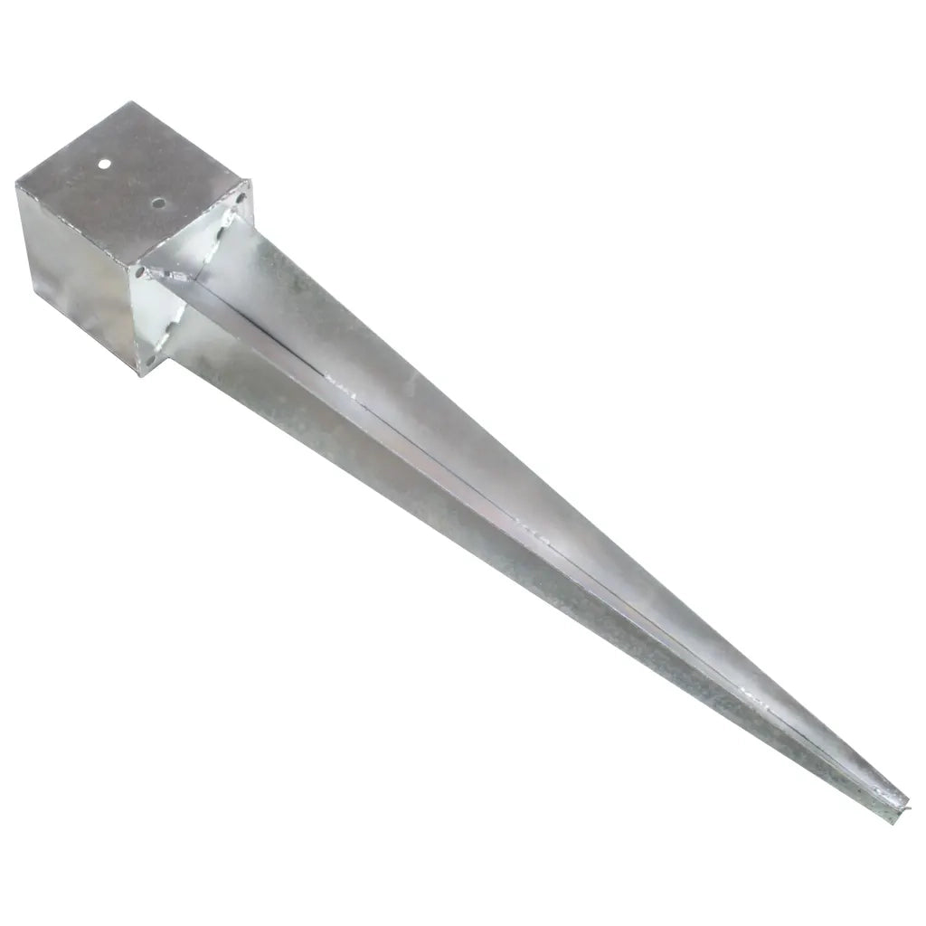 Picchetti di Terra 2 pz Argento 14x14x91 cm in Acciaio Zincato