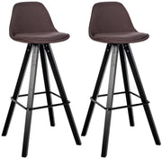 Set di 2 sgabelli da bar Corbin tessuto Square 6