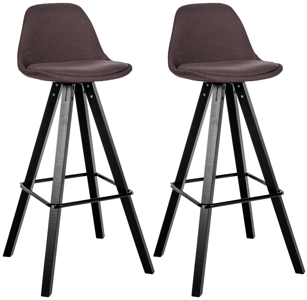 Set di 2 sgabelli da bar Corbin tessuto Square 6