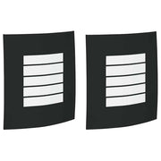 Set di 2 moderne lampade da parete per esterni 23,5 x 9 x 26 cm illuminazione durevole stile contemporaneo acciaio inossidabile nero 02_0056520