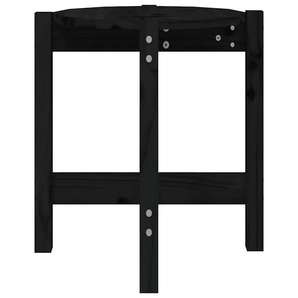 Tavolino da salotto | Tavolino da caff¨¨ | Tavolino da Soggiorno Nero ? 42,5x45 cm in Legno Massello di Pino