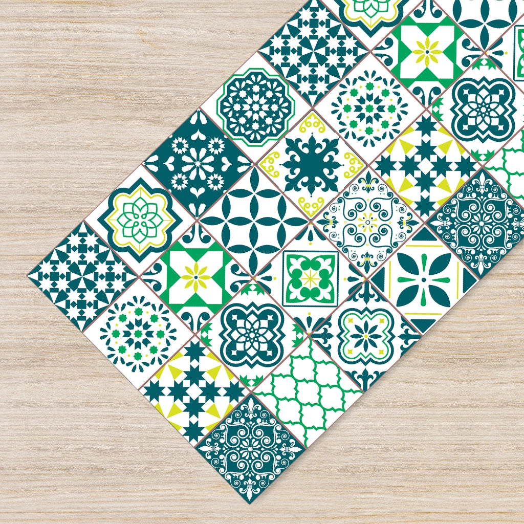 Tappeto passatoia antiscivolo made in Italy diversi modelli 50x340cm - Verde
