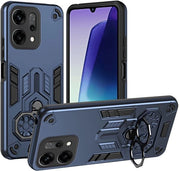 Custodia schoccorientata - doppia strato siliconico/TPU - 360° rotativa - supporto per anello - design semplice - compatibile con Oppo Reno14 5G - custodia per smartphone