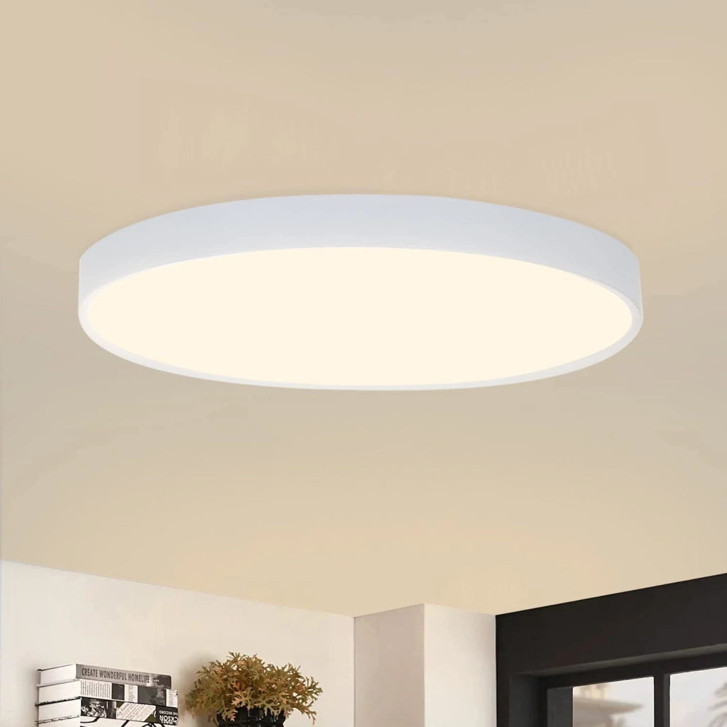 ZMH Plafoniera LED decorativa rotonda bianca per soggiorno e cucina 3000K IP44