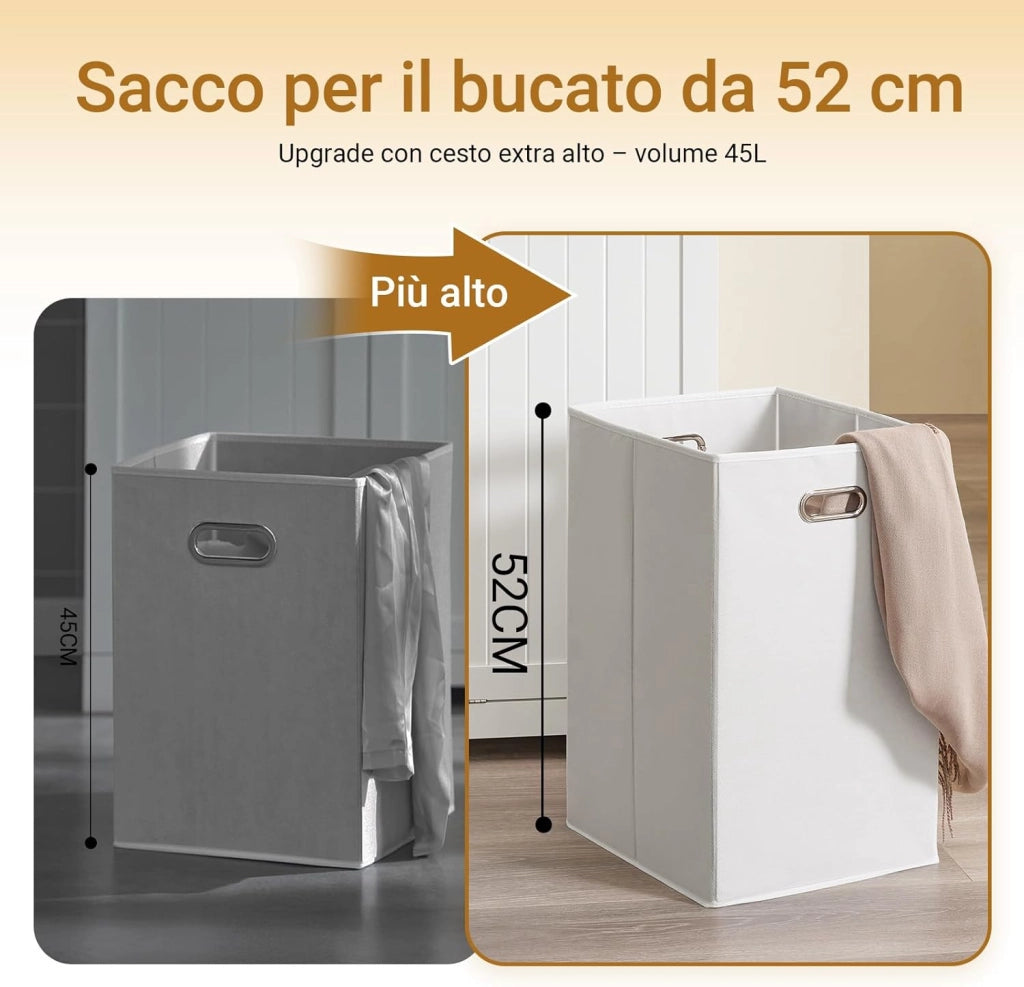 Mobile Bagno Salvaspazio con 2 Cesti Portabiancheria e 2 Cassetti Colonna Bagno Stretta 78x38x181cm Armadietto con Ripiano Aperto e Vano per Famiglie e Piccoli Spazi BZR215-W