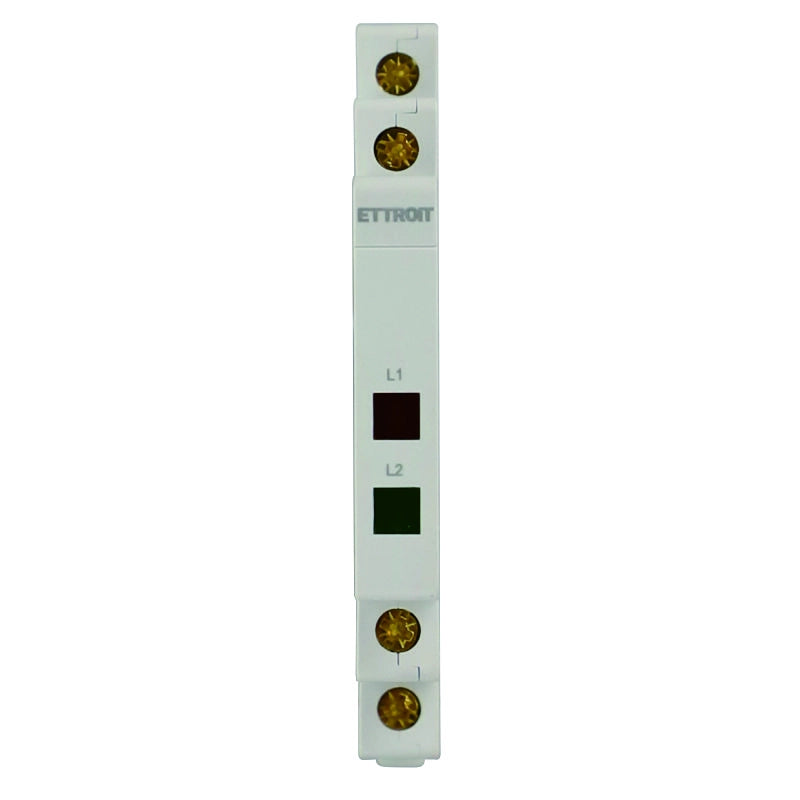 Indicatore Luminoso Modulare Con 2 Fase L1 L2 230V, Occupa Mezzo Modulo DIN, Lampada Spia Led Segnalazione