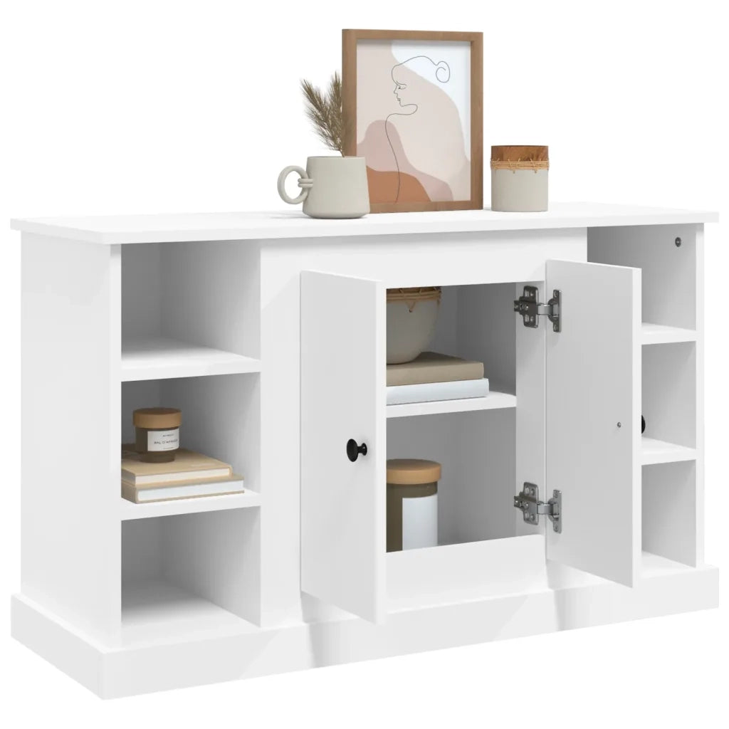 Credenza | Madia | Buffet da pranzo | Armadio da pranzo Bianca 100x35,5x60 cm in Legno Multistrato