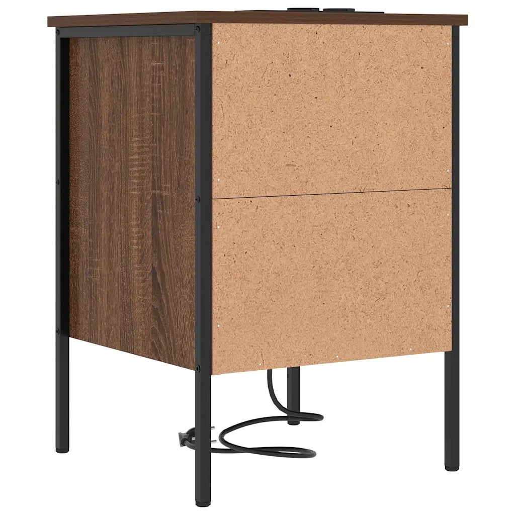 Armadio da Notte con cassetto Rovere Marrone 42 x 41 x 61 cm 859488
