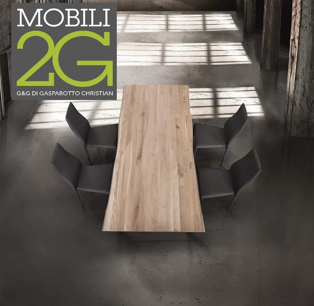 Tavolo massello nodo aperto 160x90 sp. 4 cm  fisso (803) - Mobili 2G