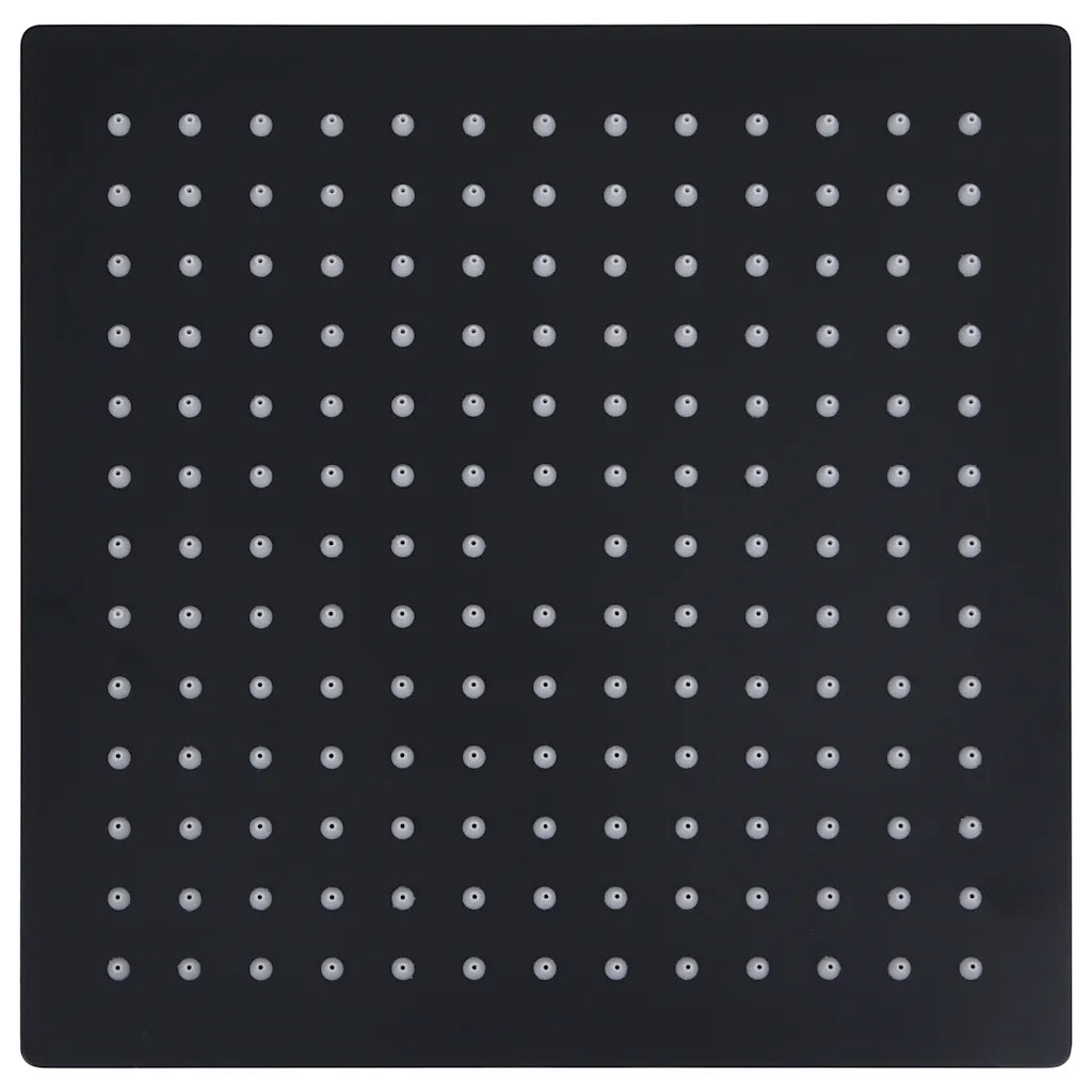 Testa Doccia a Pioggia in Acciaio Inox 30x30 cm Quadrata Nera CFW5345359