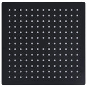 Testa Doccia a Pioggia in Acciaio Inox 30x30 cm Quadrata Nera CFW5345359