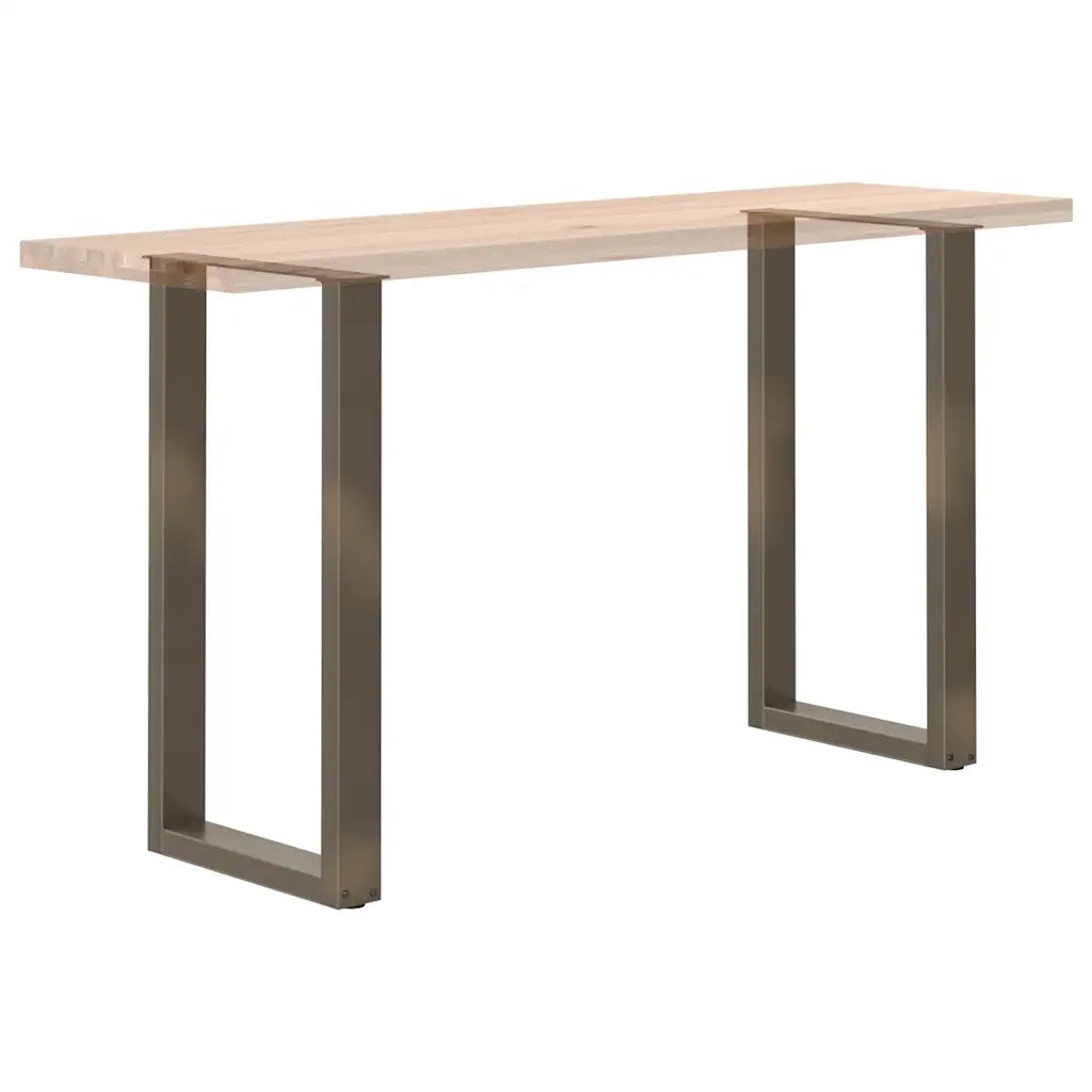 Gambe per tavolo da bar a forma di U 2 pz in acciaio naturale 50x(90-91) cm