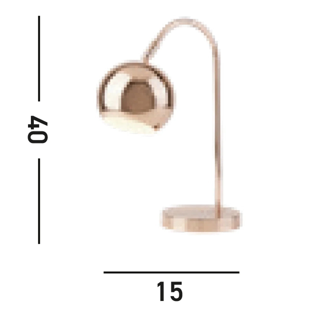 Lampada Da Scrivania Contemporanea Hang Acciaio Rame 1 Luce E14