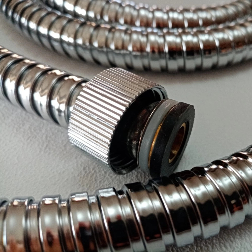 Tubo flessibile cromato da 1/2 da 150cm per soffione doccia e vasca