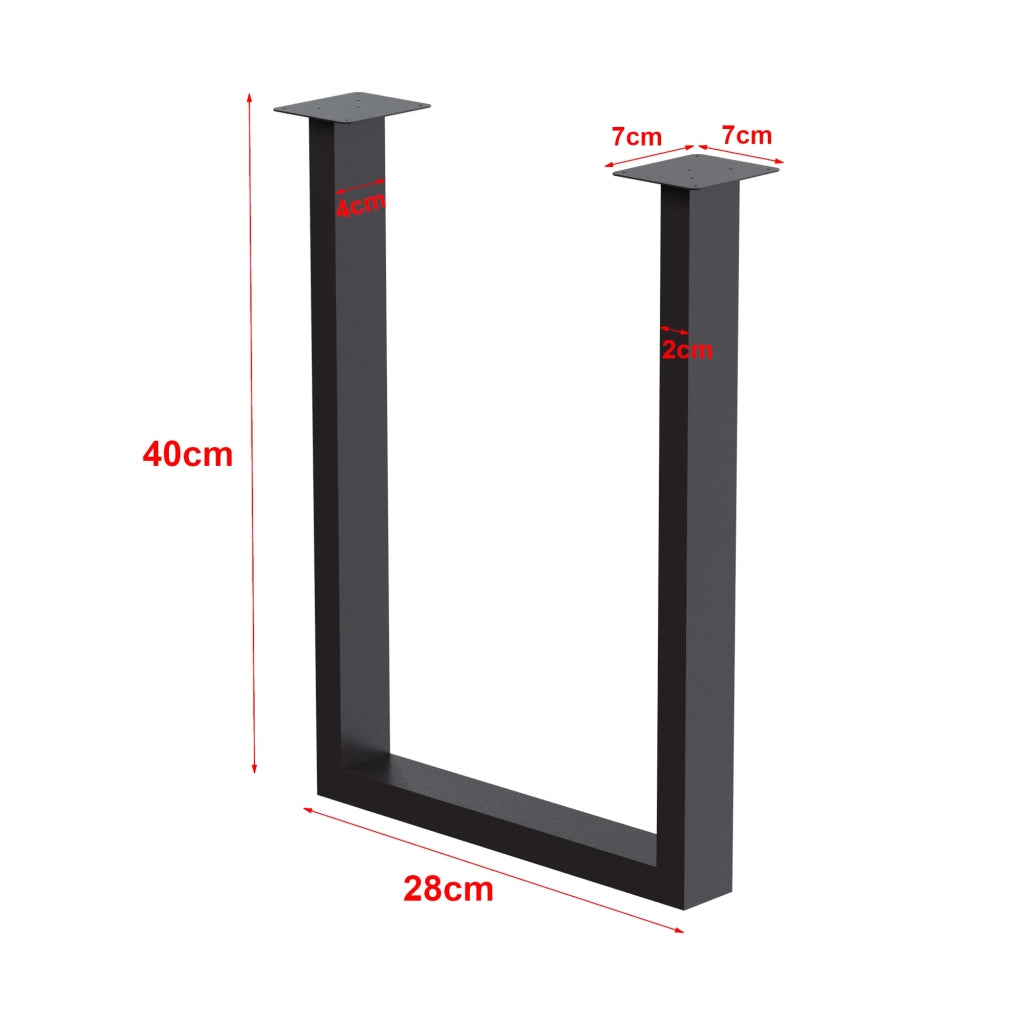 Set di 2 gambe da tavolo rettangolari in acciaio 40 x 28 cm 03_0008081