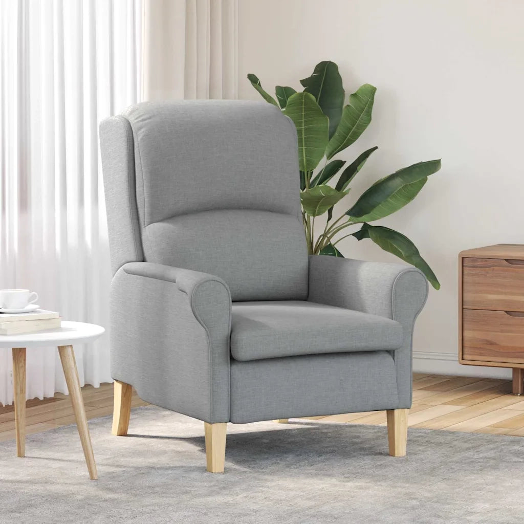 Poltrona-Divano Sedia-Poltroncina Grigio chiaro Tessuto 428568